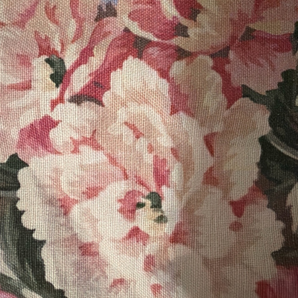 Rare RALPH LAUREN KNIGHTSBRIDGE Red Beige Floral 54X108 3 Yd Home Decor Fabric - Picture 6 of 9